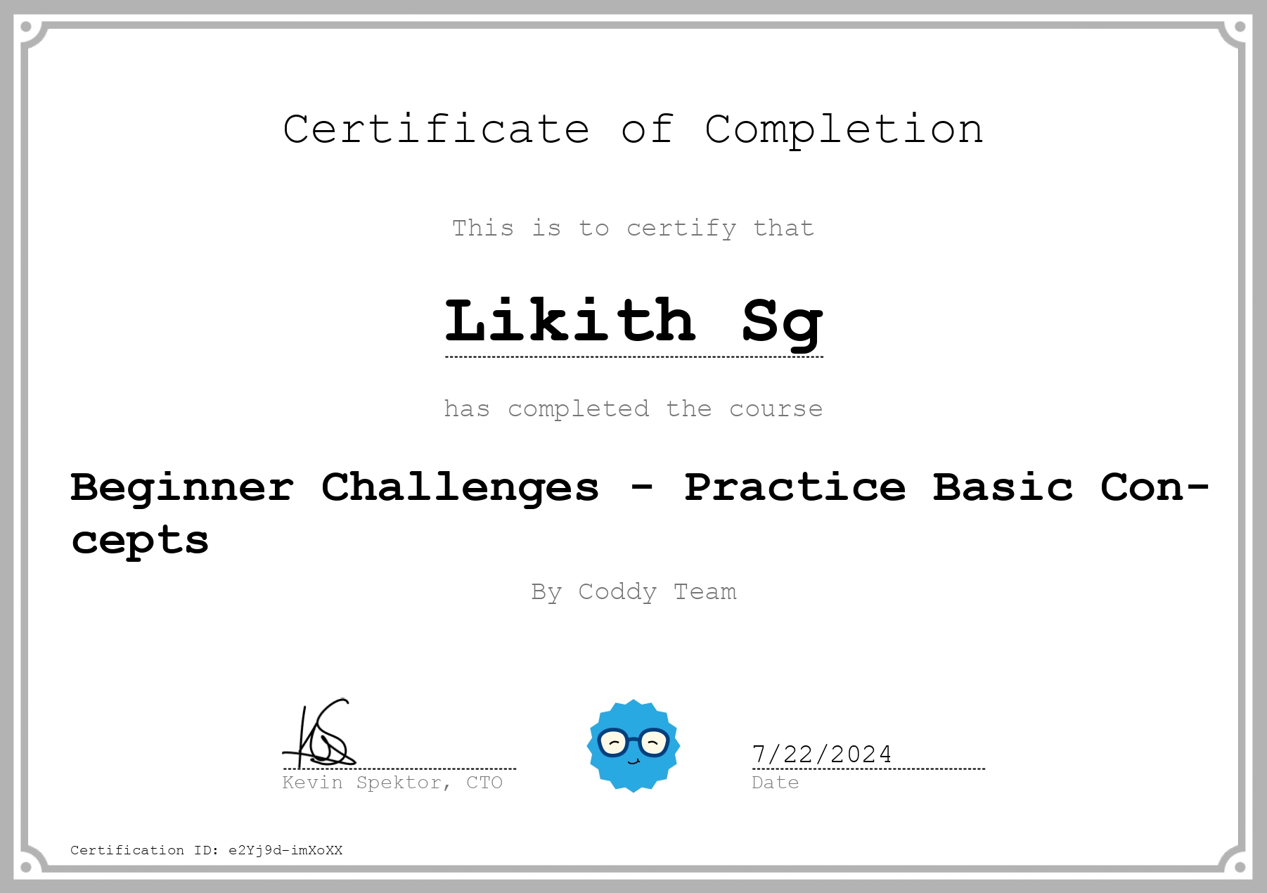 ML Certificate